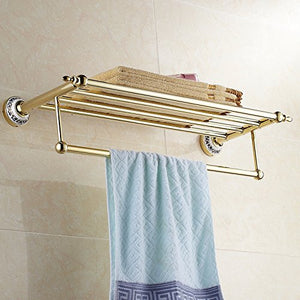 MBYW Portasciugamani Moderno Minimalista Portasciugamani Elegante per Il Bagno di Moda Portasciugamani Dorato Europeo/Ciondolo Bagno Oro/Bagno portasciugamani in Porcellana Bianca e Blu