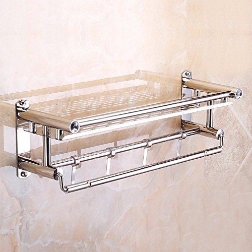 MBYW Portasciugamani Moderno Alto carico Portasciugamani Elegante da Bagno Mensola portaoggetti Porta Asciugamani, Multifunzione, portaoggetti per Bagno, a Parete, con Gancio, 60 * 16 cm