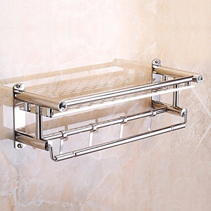 MBYW Portasciugamani Moderno Alto carico Portasciugamani Elegante da Bagno Mensola portaoggetti Porta Asciugamani, Multifunzione, portaoggetti per Bagno, a Parete, con Gancio, 60 * 16 cm