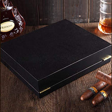 6 Sigari Humidor Dispositivo Di Raffreddamento Portatile Legno Di Cedro Cigar Idratante Governo Prospettiva Tetto Apribile Due Aree Di Stoccaggio Igrometro Esterno