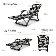 JFFFFWI Gravity Chairs Sedia a Sdraio Pieghevole Sedie a Sdraio Oversize per Esterni, Sedia a Sdraio reclinabile Imbottita Regolabile Beach Garden Patio