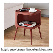 Comodino GCX- comodino camera da letto armadietto, comodino camera da letto, armadio soggiorno, divano laterale moda (colore rosso)