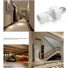 Yiwa - Interruttore di Presa di Corrente E27 per Lampada a LED, sensore infrarossi, Movimento PIR