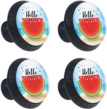 Ciao Estate Lettering Anguria Mare Pomelli per Porta Set di 4 Pomelli per Mobili Manopole per Cassetti Cucina Armadio Vetro