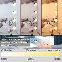 HFFFHA Specchio da Tavolo per Trucco Specchio per Trucco Vanity con Luce LED dimmerabile