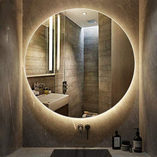 YSJX Controluce LED Specchio Rotondo Ø50/60/70/80cm Specchio da Parete con Illuminazione a LED,Specchio da Bagno,Bianco Caldo,Freddo Bianco,Verticale,Orizzontale