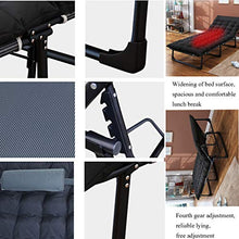 XJAXY Letto Pieghevole Ufficio Singolo Sonnellino Letto Letto Tempo Libero All'aperto Letto Regolabile Pieghevole Sedie A Sdraio con Mobile Materasso, per Dell'interno Ufficio Balcone Esterno