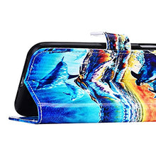 Herbests Compatibile con Huawei P30 Pro Cover in Pelle Flip Case Colorata Wallet Cover con Chiusura Magnetica Supporto di Stand Portafoglio Custodia,Delfino