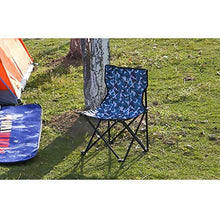 Sedia Pieghevole Semplice, Seduta in Tessuto Mimetico Blu per Esterni Imbottita Sedia Pieghevole per Campeggio