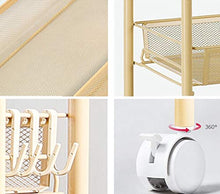LYM &ripiano di stoccaggio Scaffalature Home Soggiorno Camera da Letto Cucina Ripiani Scaffale a 3 Strati Scaffale di Finitura