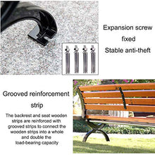 Panchine per terrazze da giardino per esterni, panchine per mobili da esterno con braccioli e schienale, panchine retrò con struttura in legno massello e ghisa anticorrosione, per giardino/ terrazza