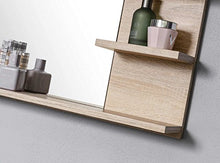 DOMTECH Specchio da bagno, a parete, sonoma in rovere, specchio da vanità