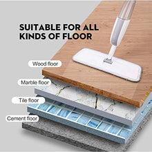 SSAYY Spray Mop Mop Spray Magico Pavimento in Legno con Cuscinetti Riutilizzabili in Microfibra Maniglia A 360 Gradi Casa Finestre Cucina Mop Spazzatrice Scopa Strumenti Puliti