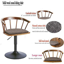 WHOJA Sgabelli da Bar Bancone della Cucina Sedia da Pranzo Retro in Legno massello Tessuto di Cotone Rotazione a 360 ° Sgabello Alto Peso del Cuscinetto 150 kg Sedia da Pranzo (Color : A)