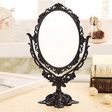 KK Zachary Specchio Nero Vanity Specchio di Trucco, Trucco Annata Calda Specchio Desktop Specchio rotativo con la Farfalla Rosa Vines Decor Strumento
