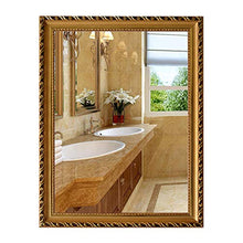 SHU XIN Specchio da Bagno con Cornice in Stile Europeo Specchio da Bagno per Trucco Specchio da Bagno Specchio da Parete Gusto di Lusso opzioni di Dimensioni Multiple