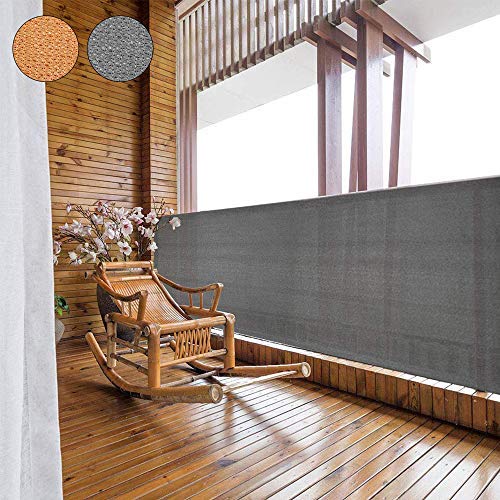 Paravento da giardino per balcone, 5 m x 90 cm, robusta plastica HDPE per piscina e giardino