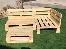 Set angolare con pallet europei 2 m x 1,2 m + tavolo (nuovo da estrendere) (rapporto destro)