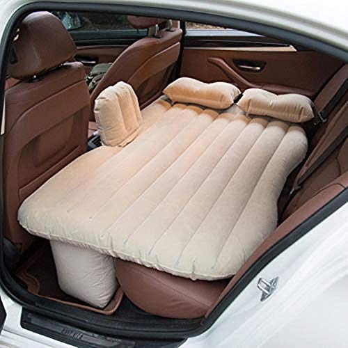 HongLianRiven Lettino da Viaggio Auto Gonfiabile Letto Letto Gonfiabile Auto Materasso in PVC Che Si affolla Car Travel Gonfiabile Bed 5-12 (Color : Pink)