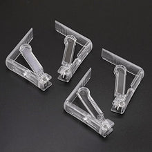 Sitonelectic - Fermatovaglia in plastica trasparente, regolabile, confezione da 4 pezzi