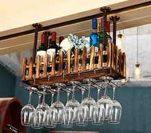 YWYW Portabicchiere in Stile Europeo Porta Bicchiere da Vino Portabicchiere Bar Appendi a Testa in Giù Porta Bicchiere da Vino a Testa in Giù (Dimensioni: 80 * 20 cm)