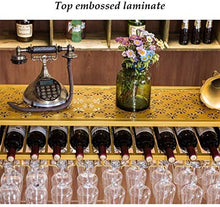 L.TSN Porta calici Portabottiglie da Vino sospeso in Metallo Portabottiglie da Vino sospeso Portabicchieri da Vino Facile da installare (Dimensioni: 120 * 30 cm)