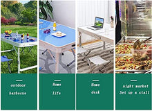 Tavolo da picnic all'aperto Pieghevole Piccolo campeggio Tavolo da campeggio regolabile Alta durezza Tavolo in lega di alluminio Tavolo Oxford cuscino Sedia Sedia da tavolo Portatile e leggero Adatto