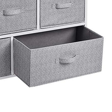 Amazon Basics - Cassettiera extra grande, 5 cassetti in tessuto, bianco