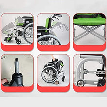 Sedie A Rotelle Semoventi, Manuale di Viaggio di Transito Portatile, Lega di Alluminio Leggera Pieghevole per Anziani da Casa Scooter Disabili con Freno Carrello per Scooter per Anziani/Disabili A