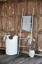 WENKO Scaletta portasalviette Viva, Acciaio, 43 x 156.5 x 3.5 cm, Bianco