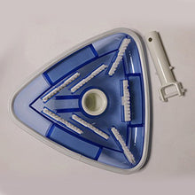 B Blesiya Testa Vuoto Aspirapolvere Skimmer Triangolo Pulitore Piscina Plastica Blu Bianco