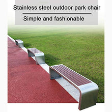 Panchina da esterno in acciaio inox, panchina da parco, Panchina del parco all'aperto in legno di plastica anticorrosiva, Panchine all'aperto sulla terrazza del cortile, Adatto per prato, veranda