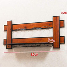 JPVGIA Bottiglia di Vino Rack Loft Legno Mensola Legno/Metallo/Ferro Materiali da pareti HanginStorage Vino e Bicchieri Supporto della Struttura del Vino Calici Calici Holder Rack - 80x13.5x35cm