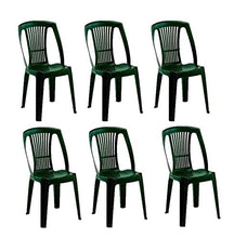 MAURY'S Set Sedie da Giardino Stella in Polipropilene 46 X 53 X 86 Cm (Verde, 6)