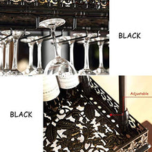 LXTIN Portabottiglie da Vino Portabottiglie da Vino da Appendere a soffitto in Altezza Regolabile, portabottiglie da Vino in Ferro Metallico Portabicchieri per calici Portaoggetti in STI