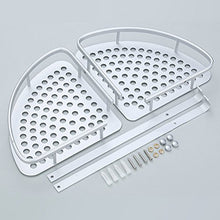 ROSENICE Mensola Angolare Portasapone Doccia Da Appendere Per Bagno 2 Livelli - Argento