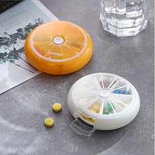 Astuccio portapillole Casa Bianca Limone Forma Pill Box Viaggi Rotary Comodo in Uscita Pillola conveniente Box Pill Box Portatile Organizer per Pillole