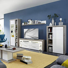 Stella Trading ACHWE51041 Celia-Mensola da Parete Effetto Rovere Argento, di Alta qualità e Versatile, truciolato, Bianco, 165 x 18 x 20 cm