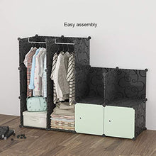Guardaroba Armadio Layered Combinazione della Stanza Camera da Letto College Student Assembly Semplice Push-Pull Moderna (Verde) FANJIANI (Size : 183x47x147cm)