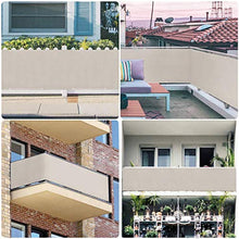 YUANBIAO Protezione Privacy 0.9x3.5m Vento Antipioggia Telo Oscurante Balcone Installazione Facile per recinzioni da Giardino, Balcone, Marrone Chiaro