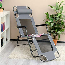 AMANKA Sedia a Sdraio Pieghevole per Campeggio e Tempo Libero | Sedia da Giardino Reclinabile con Poggiatesta | Brandina Grigia | Struttura in Acciaio | Peso Max supportato 100 kg | 178x60x90 cm