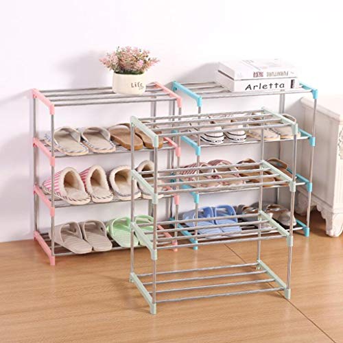 XWZH Cabinet Scarpe da Polvere Scaffali di stoccaggio di Scarpe da Scarpe da 4 Livelli Tenere Fino a 10 Paia di Scarpe 45,5 x 26 x 55 cm (w x d x h) (Color : Blue)
