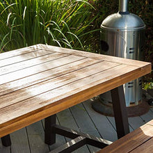 Panchine per terrazze all'aperto sedie da pranzo per interni, Panca a doghe in legno massello resistente alla corrosione resistente alle intemperie, Panca decorativa per portico 2-3 posti