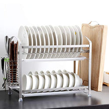 &ripiano di stoccaggio Scaffali da cucina in acciaio inossidabile, Organizzatore da cucina Struttura for ripiani Scodella in acciaio Scolapiatti Scaffale for piatti da cucina Scaffale Unità-2 Strati S