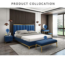 FAPROL Comodino per Camerette Simplicity Comodini con Cassetti Comodina con Staffa Metallica Comodino Stile Moderno Armadietti Portaoggetti Blue