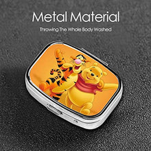 Scatola quadrata per pillole - Porta pillole portatile Winnie and Tiger Medicine Organizer a due scomparti