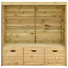 vidaXL Panchina da Giardino con Pergolato 3 Cassetti 170 cm Legno Pino