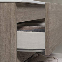 Mobile Bagno 80 cm sospeso Rovere Scuro con 2 cassettoni Completo di lavabo+Specchio+Ceramica+Lampada LED