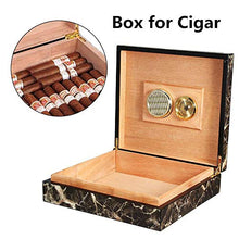 WRJY Humidor per sigari Scatola per sigari, umidificatore e igrometro Scatola in Legno massello Cubano, Portatile da Viaggio Foderato in Legno di Cedro Scatola per sigari Scatola per Si