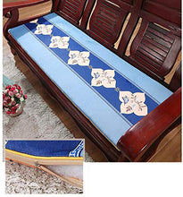 YINN - Cuscino per panca da giardino stampato, 120 x 40 cm, 2/3/4 posti, imbottitura per panca da giardino, in morbido velluto, imbottito, per interni ed esterni, lavabile